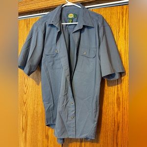 Cabelas men’s LT - large tall slate blue short sleeve dress / work shirt.